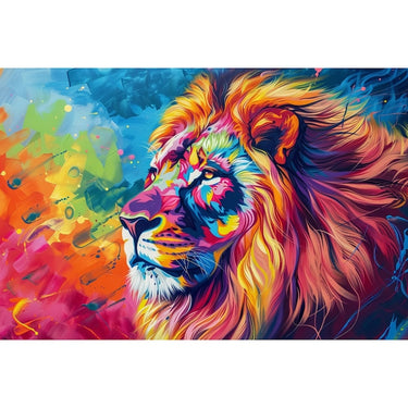 Lion Multicolor Canvas